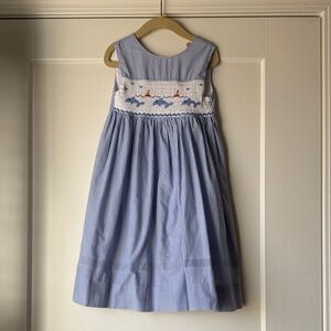 Nautical Blue Striped Kids Dress